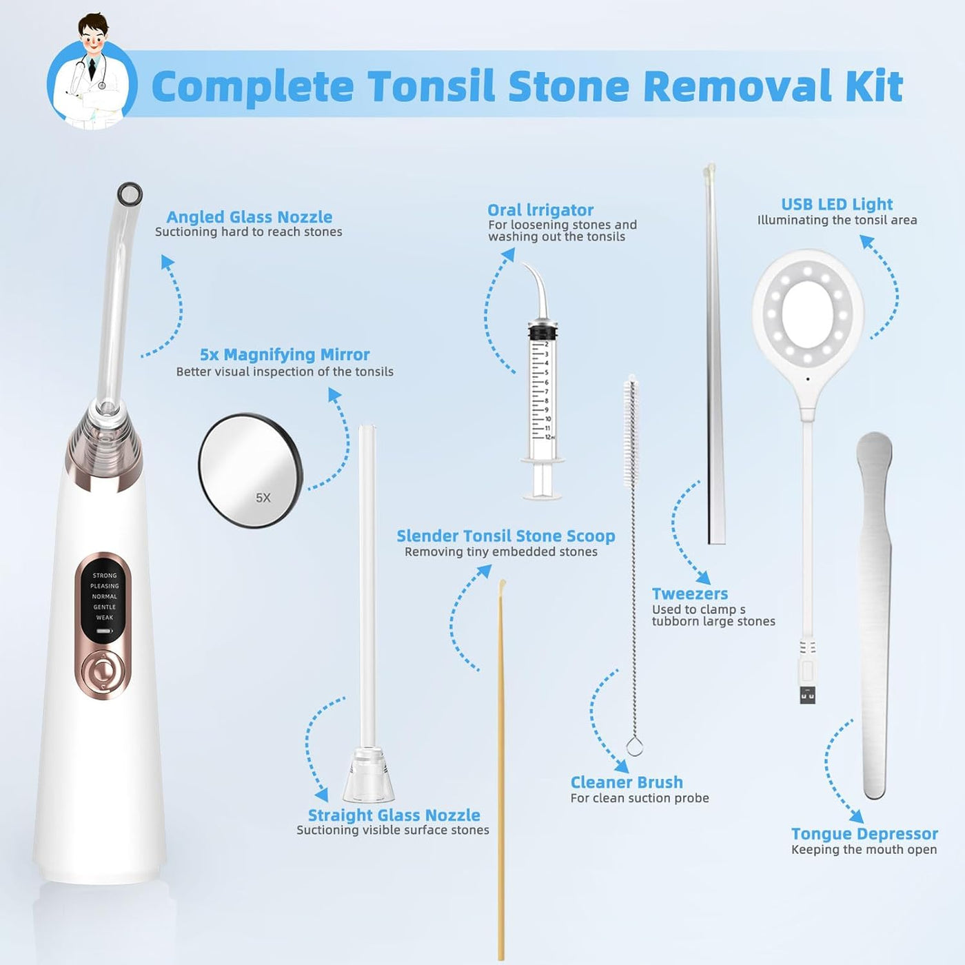 FreshThroat™ - Vacuum Tonsil Stone Extractor
