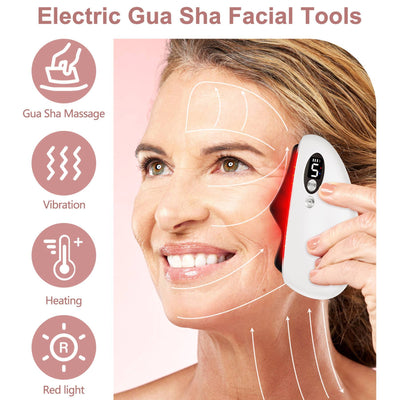 Gua Sha Facial Tool,Electric Black Obsidian Guasha Tool Massage Gua Sha Stone