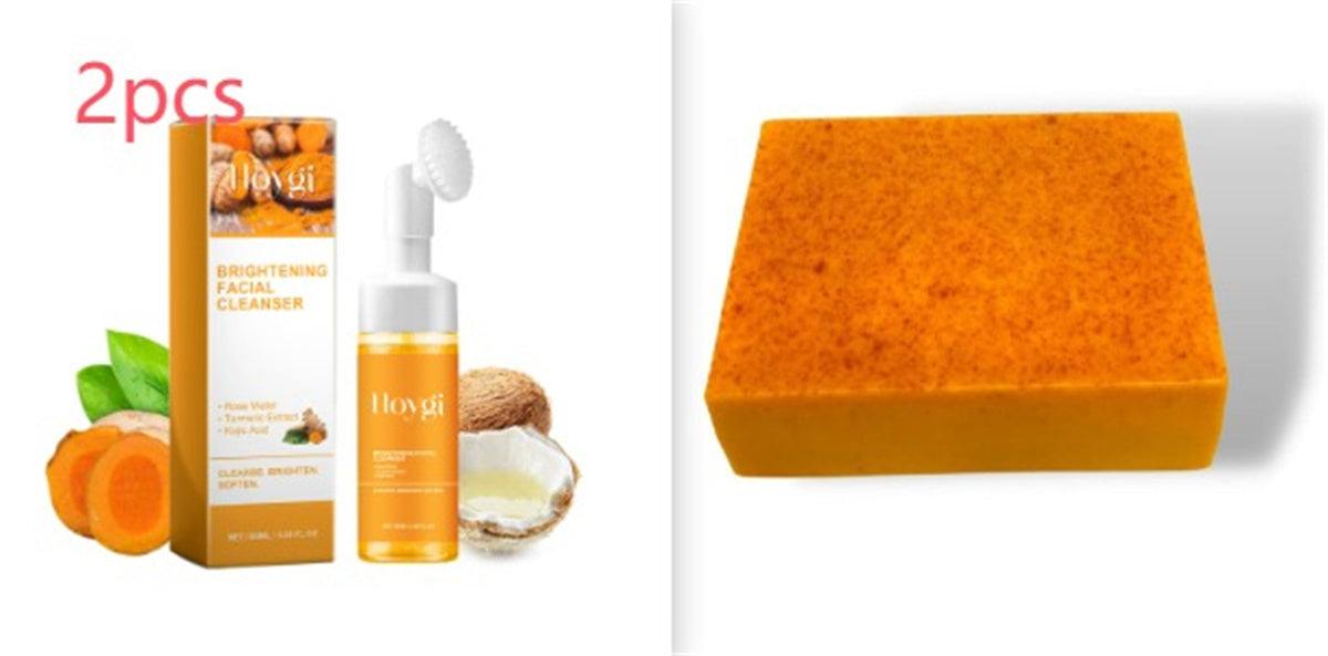 100ml turmeric facial cleanser with turmeric extracts and rose water for acne mark fading and deep skin cleansing