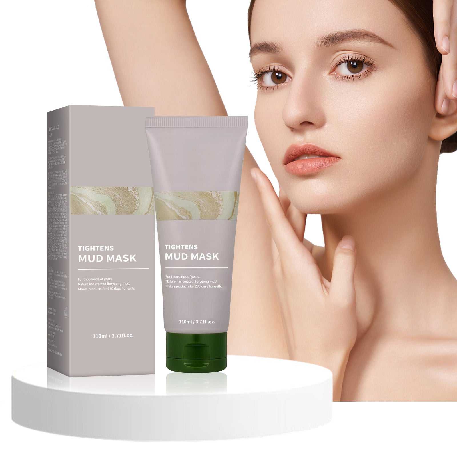 Deep detox facial clay mask tube for pore cleansing and oil control
