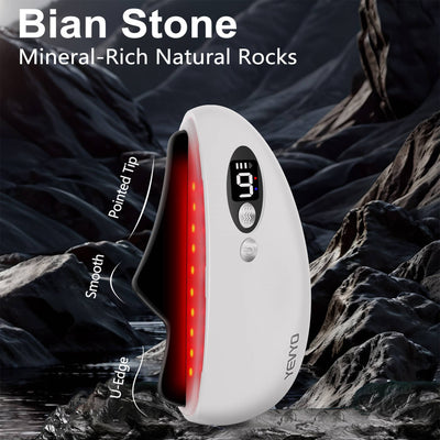 Gua Sha Facial Tool,Electric Black Obsidian Guasha Tool Massage Gua Sha Stone